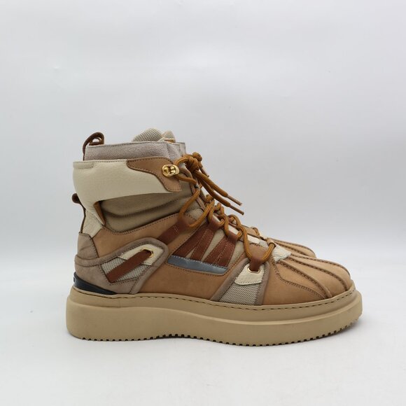 Buscemi 'Duck Boot' Mens Size EU 42 Shoes Tan High Top Sneakers - Picture 1 of 9